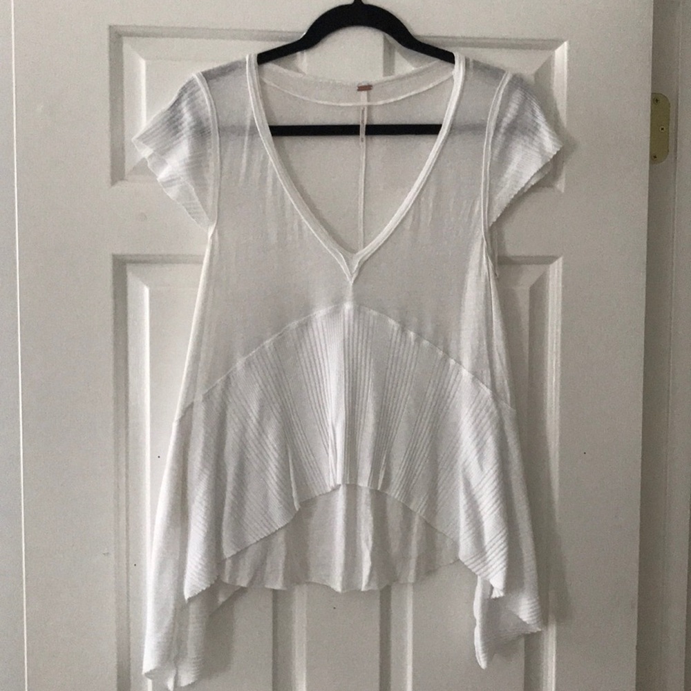 White flowey Free People top